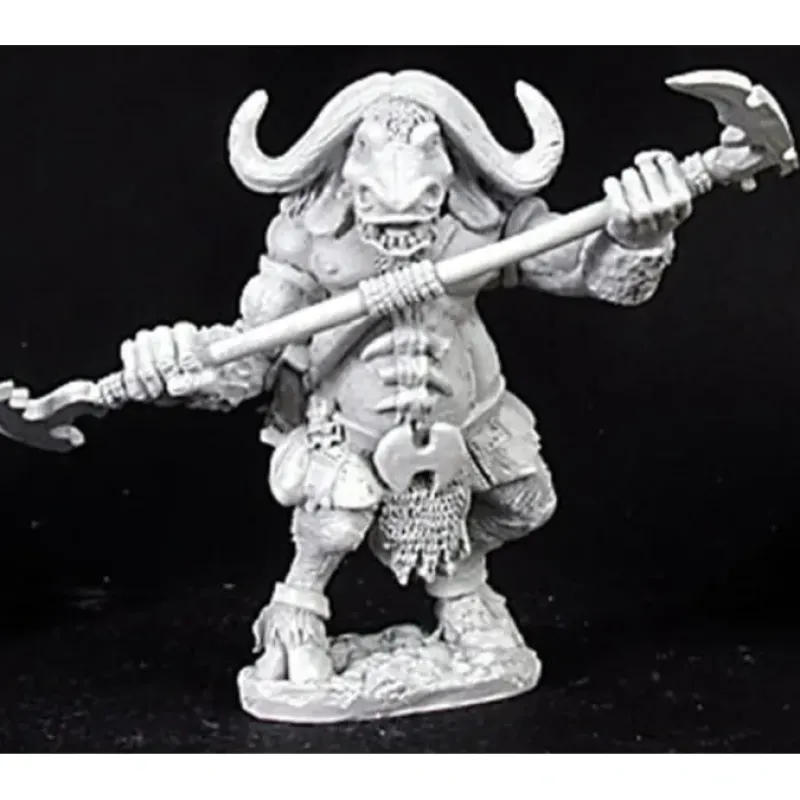 Tabletop Miniatures-Reaper Miniatures Yera Water Buffalo Minotaur #03013 Dark Heaven Unpainted Metal - Your Source for Gaming Essentials