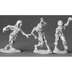 Tabletop Miniatures-Reaper Miniatures Zombies (3 Pieces) #03471 Dark Heaven Legends Unpainted Metal - Your Source for Gaming Essentials