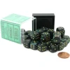 Dice>Scarab 12mm D6 Chessex Dice Block (36 Dice) - Jade with Gold Pips - Your Source for Gaming Essentials