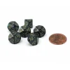 Dice>Scarab 10mm Mini Tens D10 Dice, 6 Pieces - Jade with Gold Numbers - Your Source for Gaming Essentials