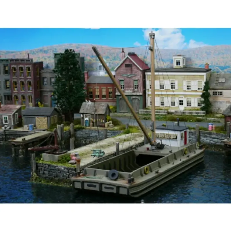 Sea Port Model Works H130 HO 73'' Open Barge w/Cabin Mast & Boom Kit - Your Source for Gaming Essentials* Best