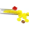 Cards-Set of 50 7/8" Easy Stacking Plastic Mini Playing Poker Chips - Yellow - Your Source for Gaming Essentials