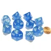 Dice>Set of 10 Chessex Borealis D10 Dice - Sky Blue with White Numbers - Your Source for Gaming Essentials