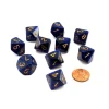 Dice>Set of 10 Chessex D10 Dice - Speckled Golden Cobalt - Your Source for Gaming Essentials