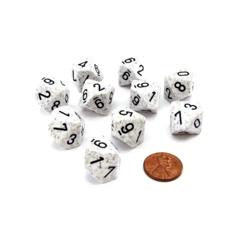Dice>Set of 10 Chessex D10 Dice - Speckled Arctic Camo - Your Source for Gaming Essentials
