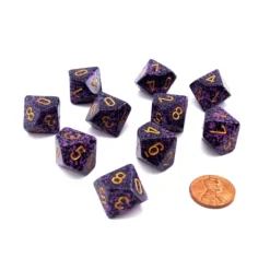 Dice>Set of 10 Chessex D10 Dice - Speckled Hurricane - Your Source for Gaming Essentials
