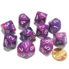 Dice>Set of 10 Chessex Festive D10 Dice - Violet with White Numbers - Your Source for Gaming Essentials