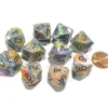 Dice>Set of 10 Chessex Festive D10 Dice - Vibrant with Brown Numbers - Your Source for Gaming Essentials
