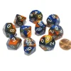 Dice>Set of 10 Chessex Gemini D10 Dice - Blue-Orange with White Numbers - Your Source for Gaming Essentials