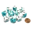 Dice>Set of 10 Chessex Gemini D10 Dice - Teal-White with Black Numbers - Your Source for Gaming Essentials