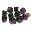 Dice>Set of 10 Chessex Gemini D10 Dice - Black-Purple with Gold Numbers - Your Source for Gaming Essentials