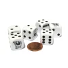 Dice>Set of 6 Cow Dice 16mm D6 Rounded Edge Animal Dice- White with Black Pips - Your Source for Gaming Essentials