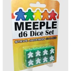 Dice>Set of 8 D6 Meeple Dice - Green - Your Source for Gaming Essentials