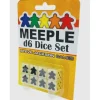 Dice>Set of 8 D6 Meeple Dice - White - Your Source for Gaming Essentials