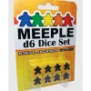 Dice>Set of 8 D6 Meeple Dice - Yellow - Your Source for Gaming Essentials