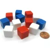 Dice>Set of 12 D6 16mm Blank Opaque Patriotic Dice - 4 Each of Red White and Blue - Your Source for Gaming Essentials