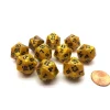 Dice>Set of 10 D20 19mm Olympic Pearlized Dice - Gold with Black Numbers - Your Source for Gaming Essentials
