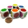 Dice>Set of 6 D6 Single Spot 20mm Green Yellow Purple Blue Orange and Red Color Dice - Your Source for Gaming Essentials