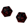 Dice>Set of 2 Dungeons and Dragons RPG Metal D20 Dice - Black with Red Numbers - Your Source for Gaming Essentials