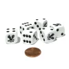 Dice>Set of 6 Eagle Dice 16mm D6 Rounded Edges Animal- White with Black Pips - Your Source for Gaming Essentials