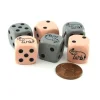 Dice>Set of 6 Elephant 16mm D6 Round Edged Animal Dice - 3 Pink and 3 Gray - Your Source for Gaming Essentials