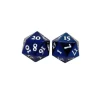 Dice>Set of 2 Heavy D20 Metal Dice - Blue - Your Source for Gaming Essentials