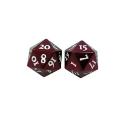 Dice>Set of 2 Heavy D20 Metal Dice - Red - Your Source for Gaming Essentials
