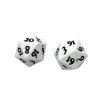 Dice>Set of 2 Heavy D20 Metal Dice - White - Your Source for Gaming Essentials
