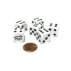 Dice>Set of 6 Horse 16mm D6 Round Edged Animal Dice - White with Black Pips - Your Source for Gaming Essentials