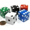 Dice>Set of 5 Jumbo Large Six Sided Square Opaque 25mm D6 Dice - 5 Assorted Colors - Your Source for Gaming Essentials