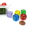 Dice>Set of 5 16mm Glow In the Dark Spots Dice - 1 Ea of Blue Green Purple Red Yellow - Your Source for Gaming Essentials