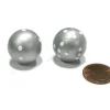 Dice>Set of 2 22mm Round Dice, Weighted to Display Number - Gray with White Pips - Your Source for Gaming Essentials