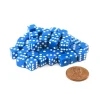 Dice>Set of 50 8mm Six-Sided D6 Small Square-Edge Dice - Blue with White Pips - Your Source for Gaming Essentials