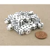 Dice>Set of 50 8mm Six-Sided D6 Small Square-Edge Dice - White with Black Pips - Your Source for Gaming Essentials