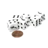 Dice>Set of 6 Orca Whale 16mm D6 Round Edge Animal Dice- White with Black Pips - Your Source for Gaming Essentials
