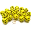 Dice>Set of 20 Triantakohedron D30 30 Sided 33mm Jumbo Dice - Yellow w Black Numbers - Your Source for Gaming Essentials