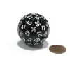 Dice>Sixty-Sided D60 35mm Large Gaming Dice - Black with White Numbers - Your Source for Gaming Essentials