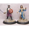 Tabletop Miniatures-Slaver and Captive Princess #01-253 Classic Ral Partha Fantasy RPG Metal Figure - Your Source for Gaming Essentials