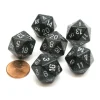Dice>Speckled 20 Sided D20 Chessex Dice, 6 Pieces - Ninja - Your Source for Gaming Essentials