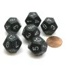 Dice>Speckled 18mm 12 Sided D12 Chessex Dice, 6 Pieces - Ninja - Your Source for Gaming Essentials