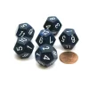Dice>Speckled 18mm 12 Sided D12 Chessex Dice, 6 Pieces - Stealth - Your Source for Gaming Essentials