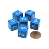 Dice>Speckled 15mm 6 Sided D6 Polyhedral Chessex Dice, 6 Pieces - Water - Your Source for Gaming Essentials