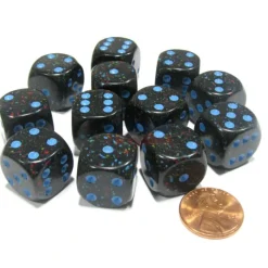 Dice>Speckled 16mm D6 Chessex Dice Block (12 Dice) - Blue Stars - Your Source for Gaming Essentials