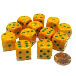 Dice>Speckled 16mm D6 Chessex Dice Block (12 Dice) - Lotus - Your Source for Gaming Essentials