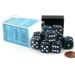 Dice>Speckled 16mm D6 Chessex Dice Block (12 Dice) - Stealth - Your Source for Gaming Essentials