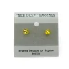 Dice>Tiny 5mm Post Stud Dice Earrings - Transparent Yellow with White Pips - Your Source for Gaming Essentials