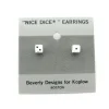 Dice>Tiny 5mm Post Stud Dice Earrings - Opaque White with Black Pips - Your Source for Gaming Essentials