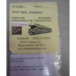Tomar Industries 293 HO N&W Pocahontas Passenger Car Tailsign Kit - Your Source for Gaming Essentials*