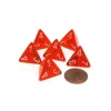 Dice-Translucent 18mm 4 Sided D4 Chessex Dice, 6 Pieces - Orange with White Numbers - Your Source for Gaming Essentials