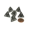 Dice-Translucent 18mm 4 Sided D4 Chessex Dice, 6 Pieces - Smoke with White Numbers - Your Source for Gaming Essentials